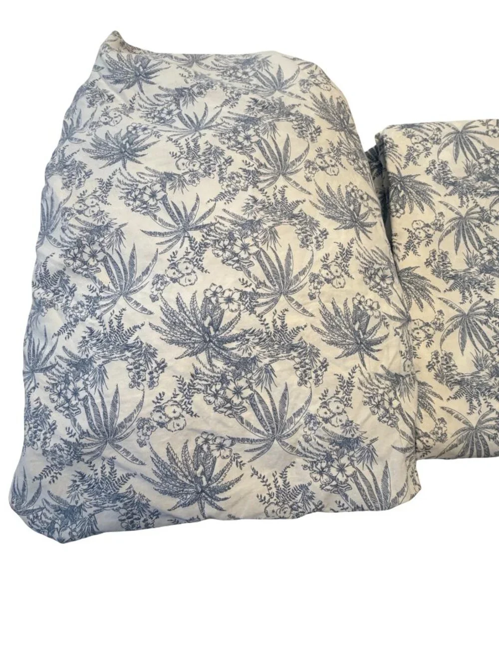 Tommy Bahama Home Queen Flat Fitted Sheet Standard Sham 20x26 Blue White Tropica